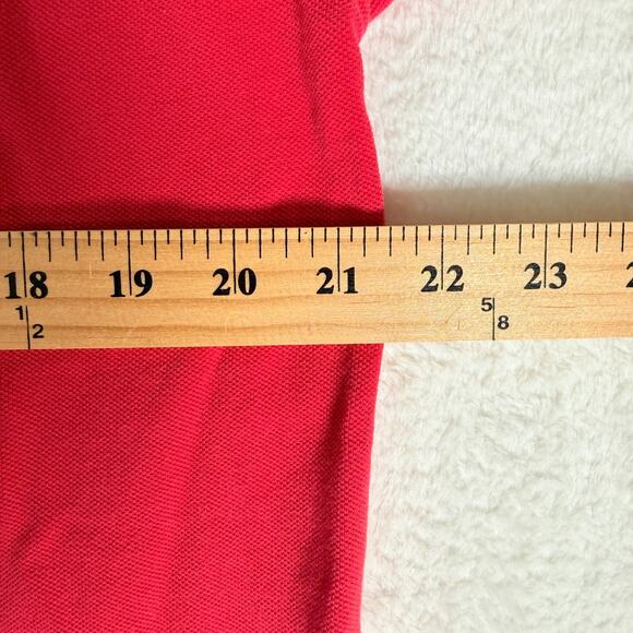 Bay Reef Sea World Adventure Park Red Polo Shirt Short Sleeve Split Side - Picture 4 of 6